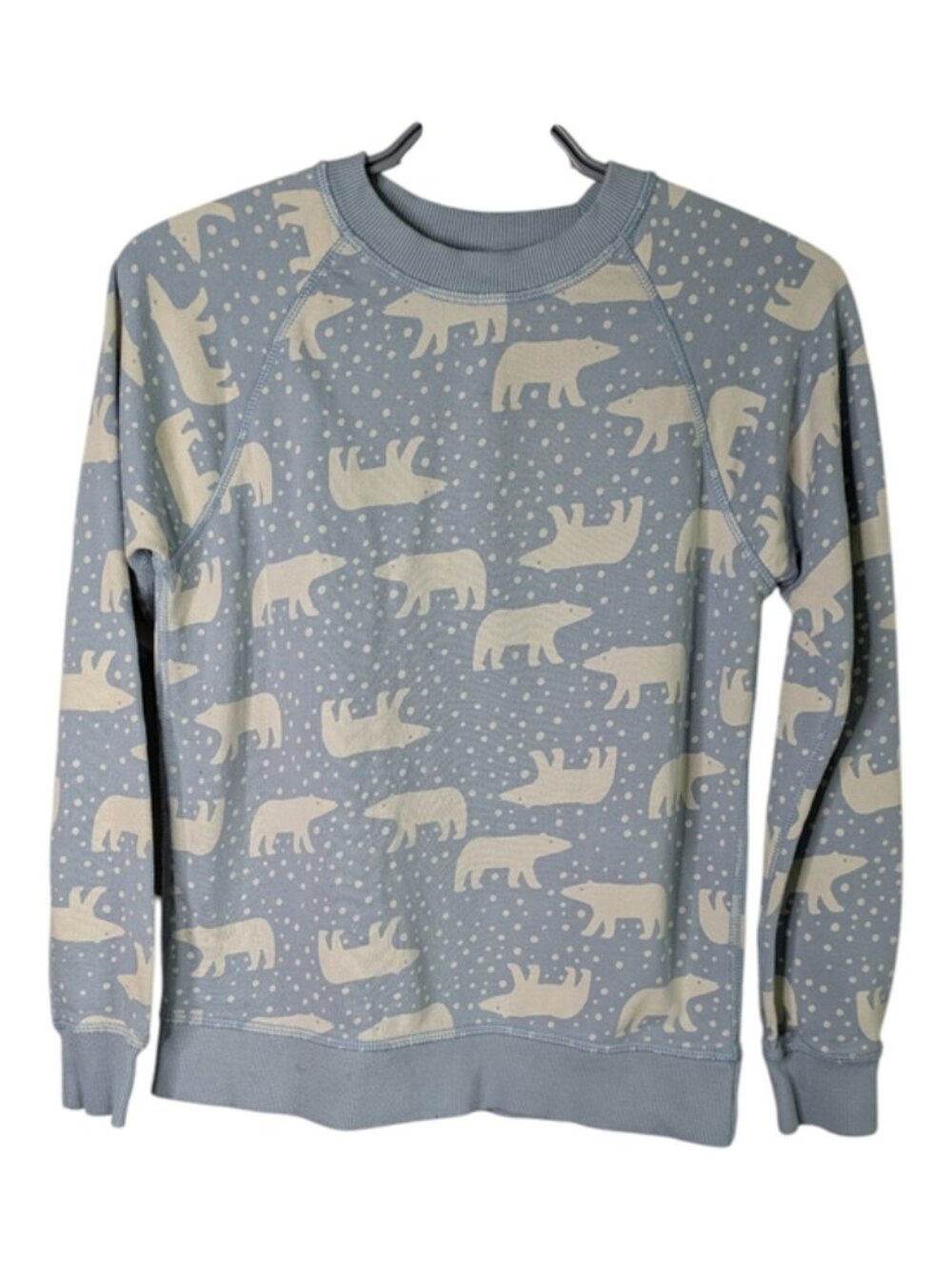 Hanna Andersson Holiday Printed Ft Crewneck Snowy Polar Bear On North Air Sz 10